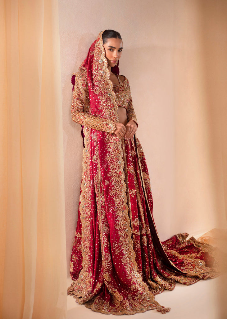 Cherry Red - Choli Tena Durrani