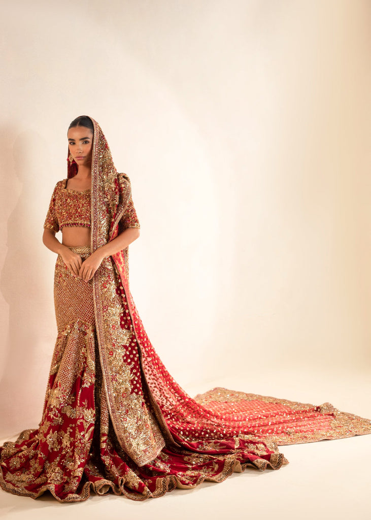 Cherry Red - Choli Tena Durrani